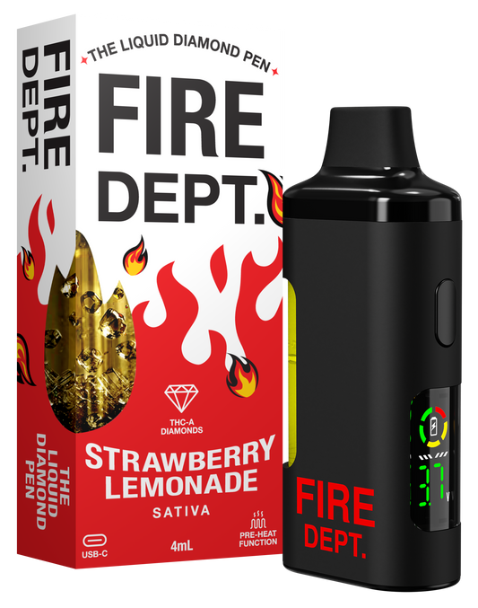 Fire Dept THCA 4g Diamond Vape - Strawberry Lemonade